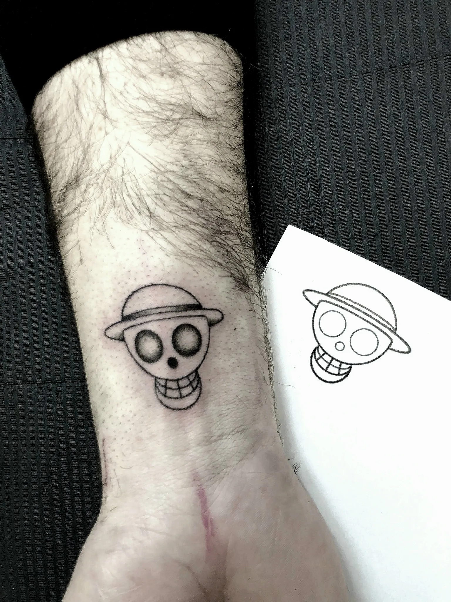 tatuaggio del teschio simbolo di one piece